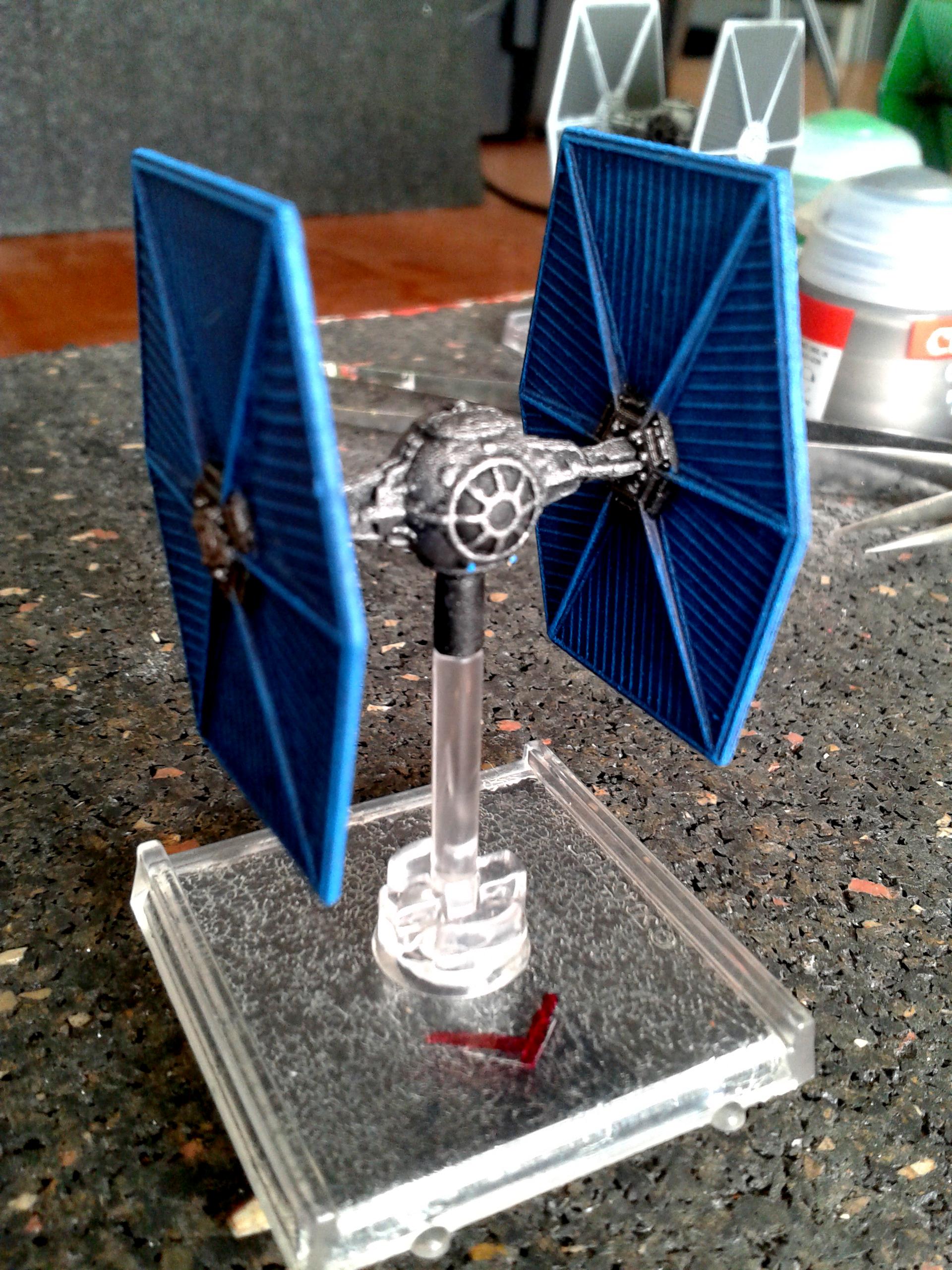 Fantasy Flight Games, Ffg, XWing Blue TIE Fighter (front) Gallery DakkaDakka